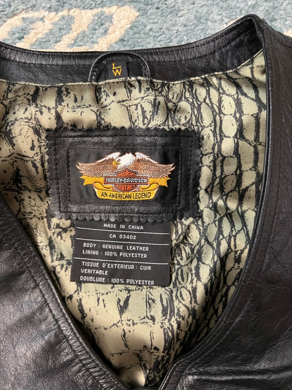 Vintage Harley-Davidson Black Leather Vest women’s Large - Picture 6 of 10